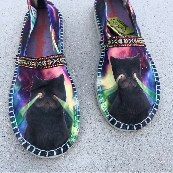 TIGERBEAR Republik ESPADRILLES TIE DYE flats women’s shoes hippie 70s Woodstock - Picture 4 of 10